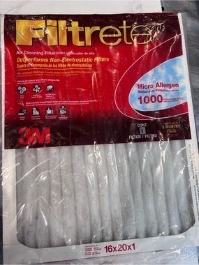 Filtrete 16x25x1 HVAC Furnace Air Filter, MPR 1000 MERV 11, Allergen Defense